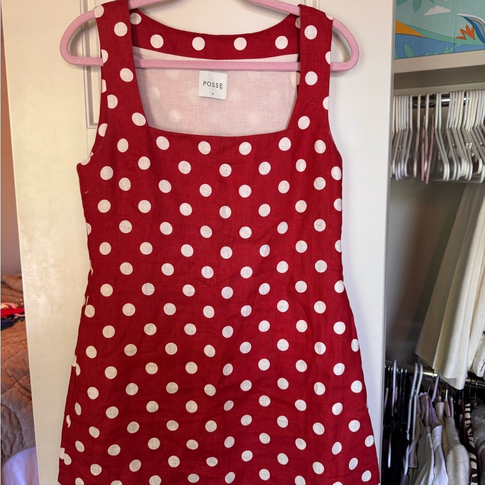 Posse Red and White Polka Dot Dress
